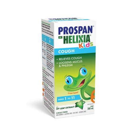 Helixia Prospan Children's Cough Syrup Ages 1 to 11 (200ml .